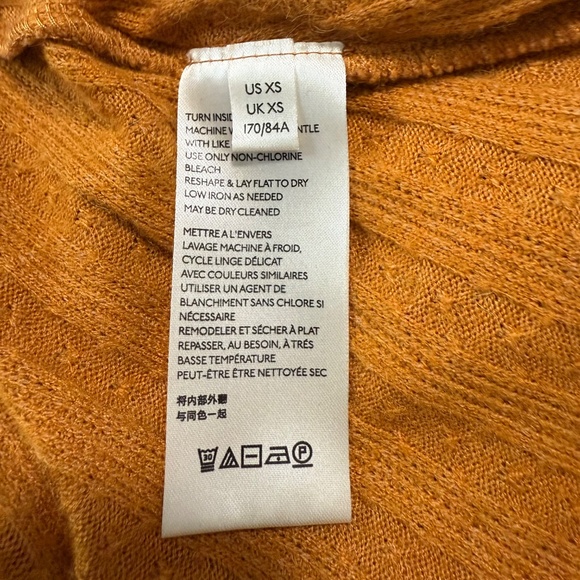Anthropologie Maeve Rafela Surplice Wrap Front Sweater Orange V-Neck Size‎ XS - Picture 8 of 10
